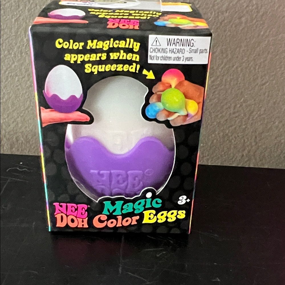 NEEDOH ! NEE DOH MAGIC COLOR EGGS ! RARE! PURPLE